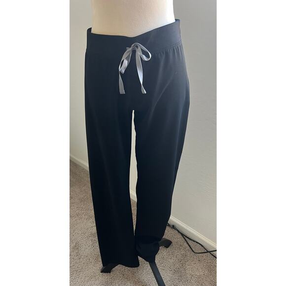 FIGS Black High Waisted Straight Leg Scrub Pants Medical Workwear Pants XS - Picture 1 of 8
